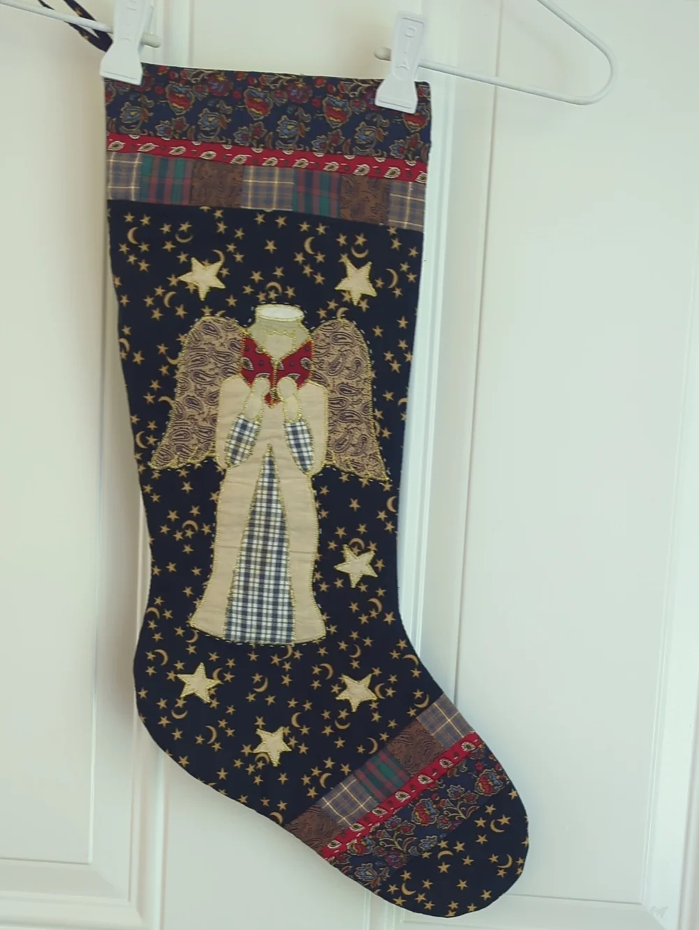 Vintage Christmas Linen Place Mats, Runner, Stocking And Towels.